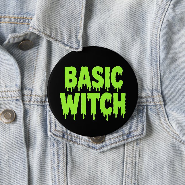Grundlegende Hexe Lustiges Halloween Button (Beispiel)
