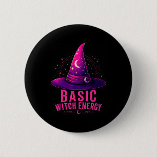 Grundlegende Hexen-Energie Halloween-Grafikdesign Button