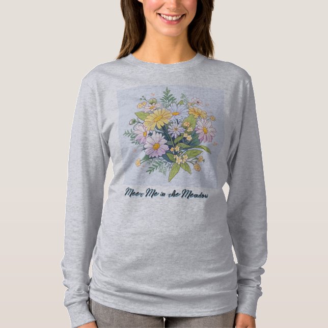 Grundlegende Langarm T-Shirt  (Vorderseite)