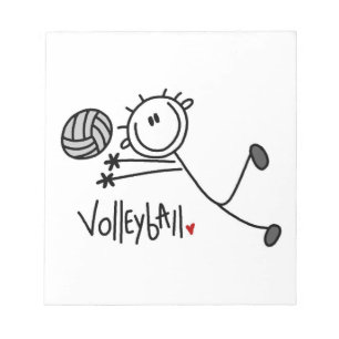 Grundlegende männliche Stockfigur Volleyball Notizblock