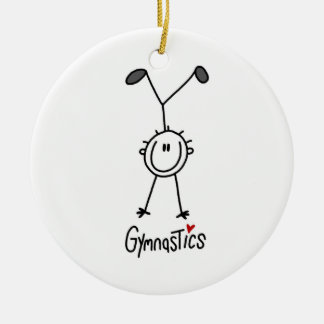 Grundlegende männliche Strichmännchen Gymast T - Keramik Ornament