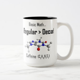 Grundlegende Mathe-Koffein-Tasse Zweifarbige Tasse
