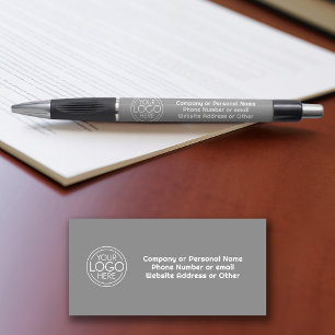 Grundlegende Office-Geschäftslogos und Text KÖNNEN Kugelschreiber