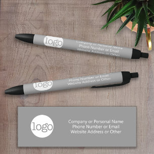 Grundlegende Office-Geschäftslogos und Text KÖNNEN Kugelschreiber