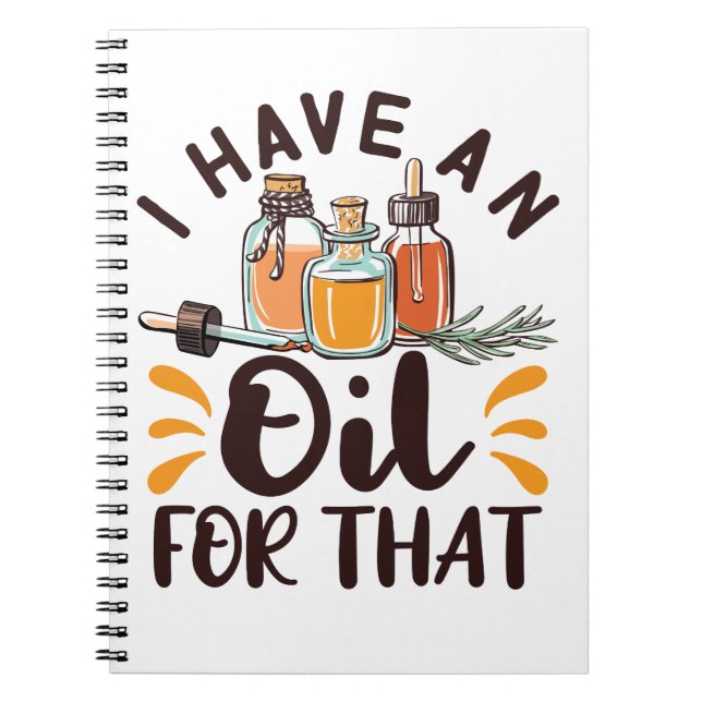 Grundlegende Öle, für die ich ein Öl habe Notizblock (Vorderseite)