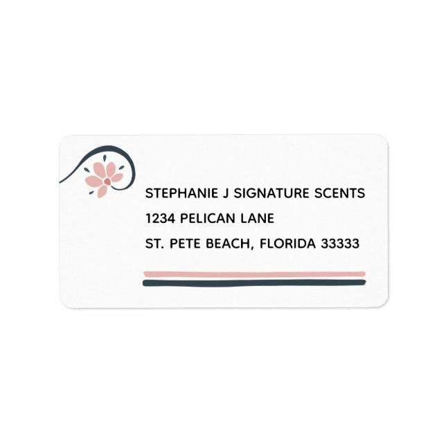 Grundlegende Öle Personalisierte Rücksendeadresse Adressaufkleber (Vorne)