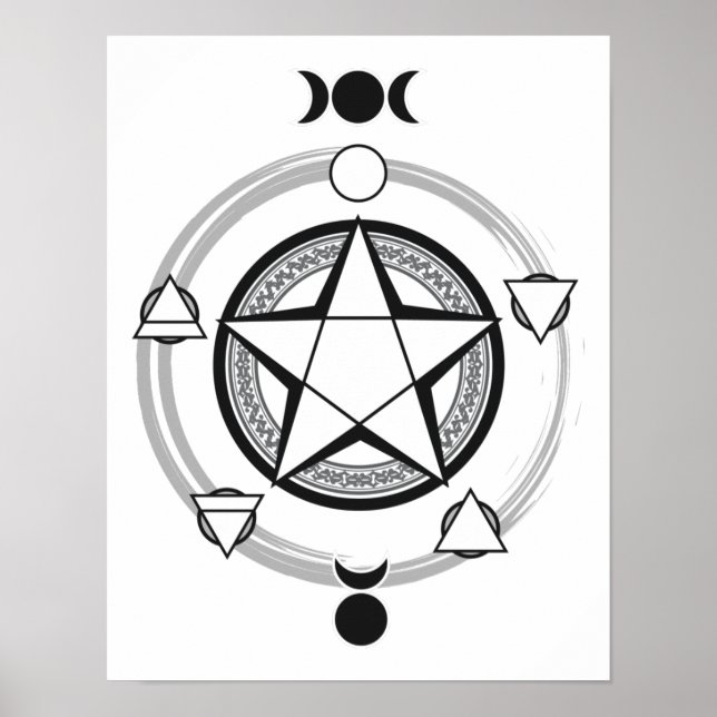 Grundlegende Pentagramm drucken Poster (Vorne)