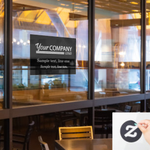 Grundlegende schwarze Firmenlogo-Zeichenanzeige/-T Fensteraufkleber