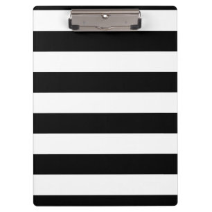 Grundlegende Schwarzweiss-Streifen Klemmbrett