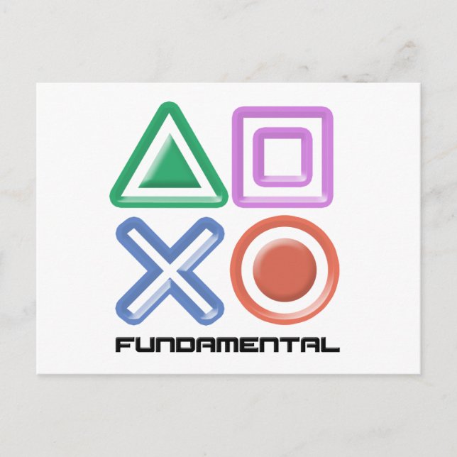 Grundlegende Spielsymbole Postkarte (Vorderseite)