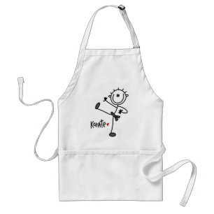 Grundlegende Stäbchenfigur Karate T-Shirts und Ges Schürze