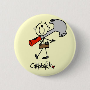 Grundlegende Stäbchenfigur Zimmermann T-Shirts und Button
