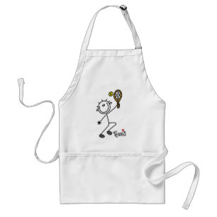 Grundlegende Stick-Figur-Tennis-T-Shirts und Gesch Schürze