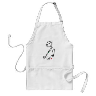 Grundlegende Stick Figure Golf T-Shirts und Gesche Schürze