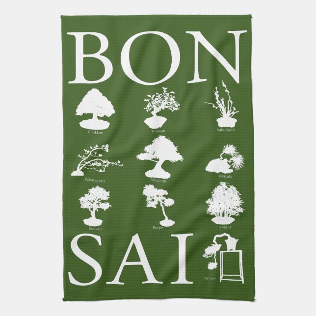 Grundlegende Stile von Bonsai Tree Geschirrtuch