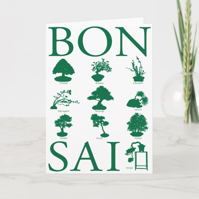 Grundlegende Stile von Bonsai Tree Karte (Vorderseite)