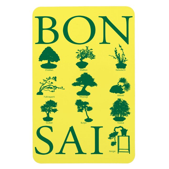 Grundlegende Stile von Bonsai Tree Magnet (Vertikal)