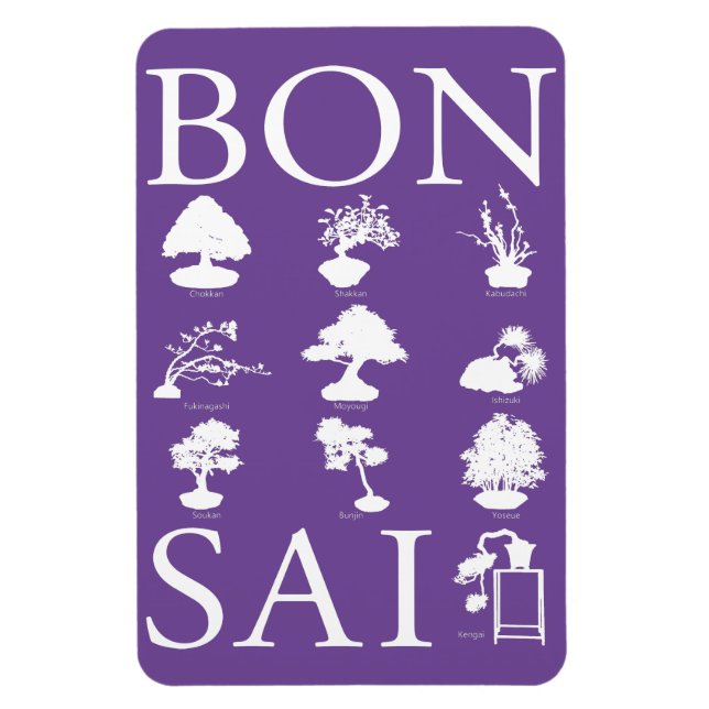 Grundlegende Stile von Bonsai Tree Magnet (Vertikal)
