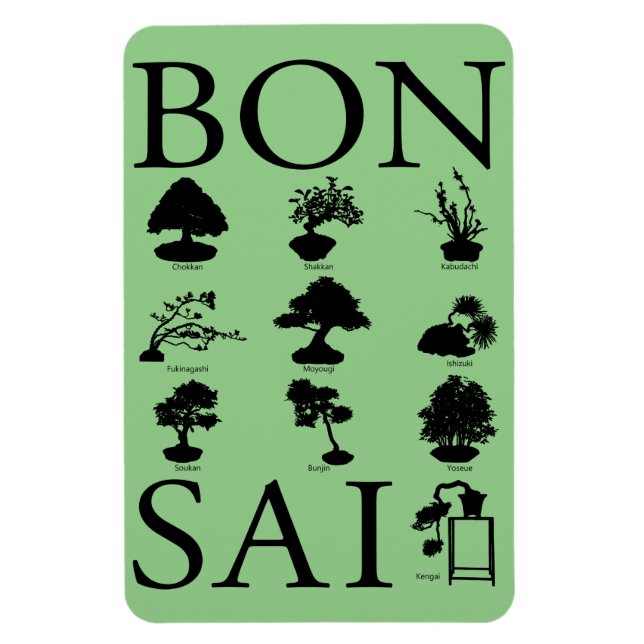 Grundlegende Stile von Bonsai Tree Magnet (Vertikal)
