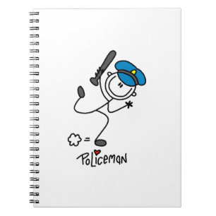 Grundlegende Stockfigur Polizeibeamter Notizblock