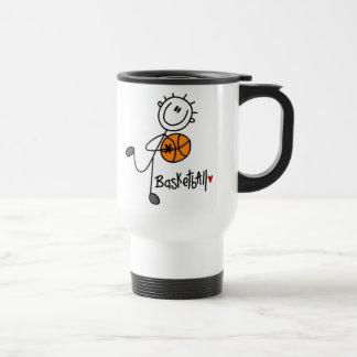 Grundlegende Strichmännchen-Basketball-T - Shirts Reisebecher