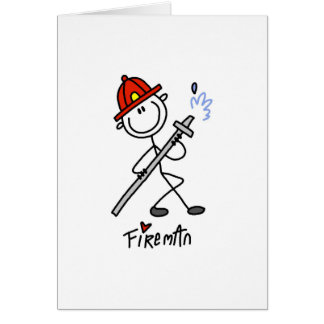Grundlegende Strichmännchen-Feuerwehrmann-T -