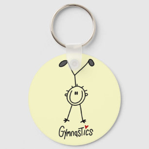 Grundlegende Strichmännchen-Gymnastik-T-Shirts un Schlüsselanhänger