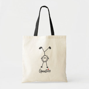 Grundlegende Strichmännchen-Gymnastik-T-Shirts un Tragetasche