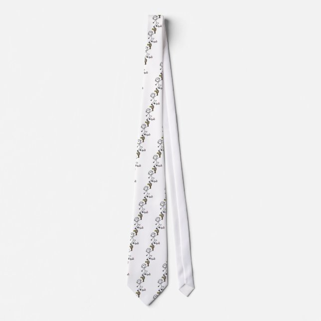 Grundlegende Strichmännchen-Tennis-T-Shirts und Krawatte (Vorderseite)