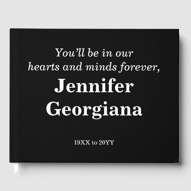 Grundlegende und angesehene Beerdigung/Memorial Gä Gästebuch (Vorderseite)