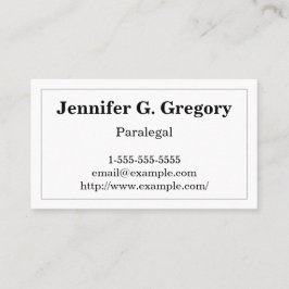 Grundlegende und traditionelle visitenkarte