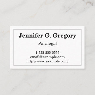 Grundlegende und traditionelle visitenkarte