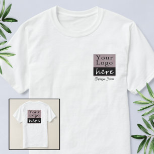 Grundlegende Vorder- und Rückseite Ihr Logo-Event T-Shirt