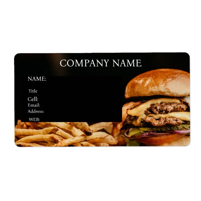 GRUNDLEGENDE VORLAGE FÜR GESCHÄFTSKARTENHAMBURGER (Vorne)