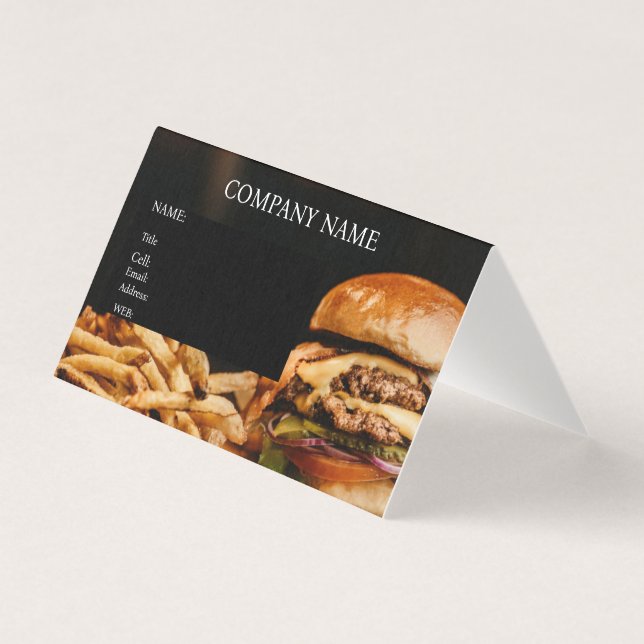 GRUNDLEGENDE VORLAGE FÜR GESCHÄFTSKARTENHAMBURGER (Vorderseite)