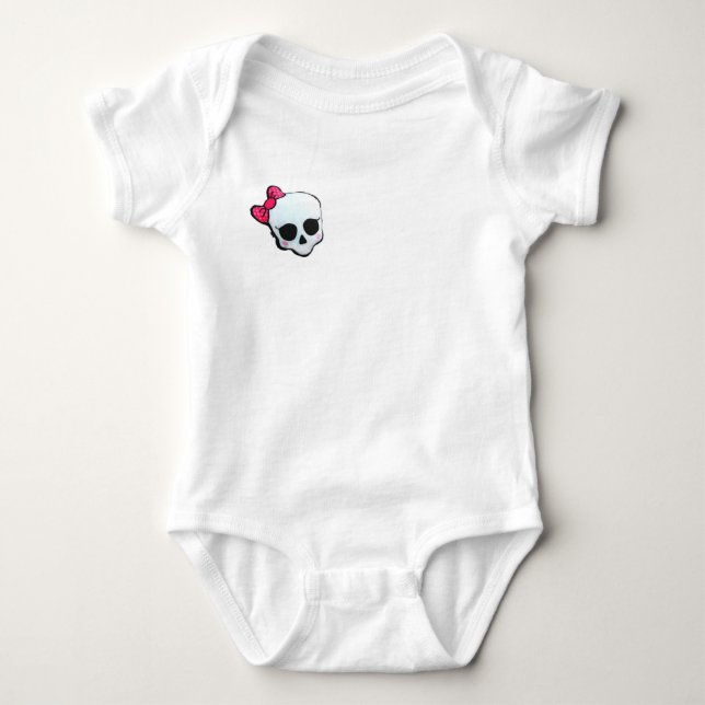 Grundlegender Body Totenkopf Baby Strampler (Vorderseite)