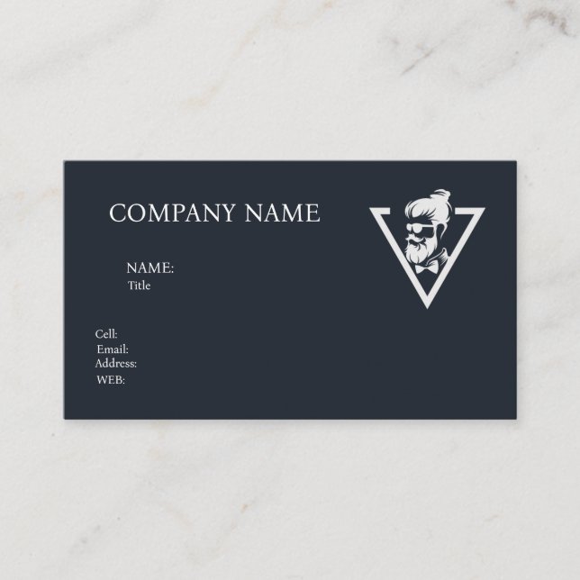 GRUNDLEGENDER BUSINESS CARD-Friseur Visitenkarte (Vorderseite)