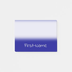 Grundlegender dunkelblauer Hintergrund und Post-it Klebezettel