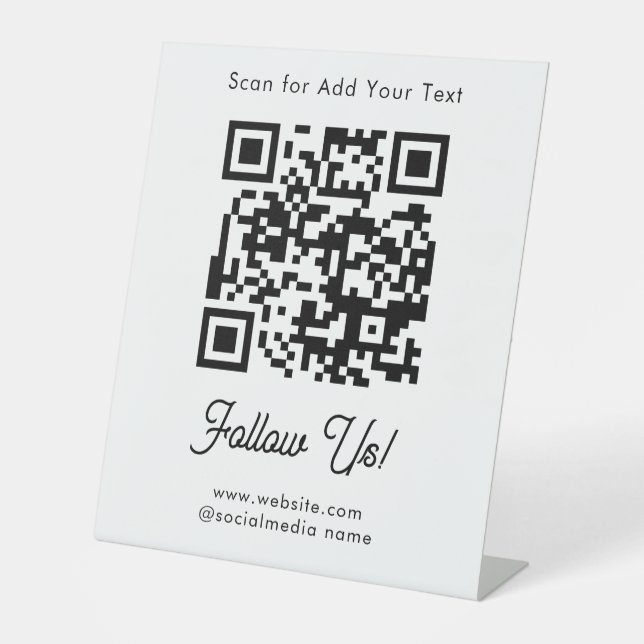 Grundlegender Geschäfts- QR-Code-Scan-Podest-Schil Sockelschild (Vorderseite)
