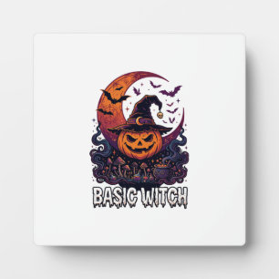 Grundlegender Hexen-Halloween-Kürbis-Halbmond-Kess Fotoplatte