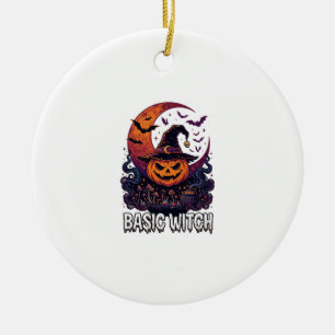 Grundlegender Hexen-Halloween-Kürbis-Halbmond-Kess Keramik Ornament