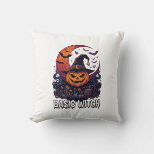 Grundlegender Hexen-Halloween-Kürbis-Halbmond-Kess Kissen
