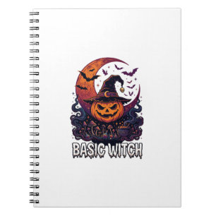 Grundlegender Hexen-Halloween-Kürbis-Halbmond-Kess Notizblock