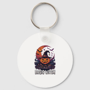 Grundlegender Hexen-Halloween-Kürbis-Halbmond-Kess Schlüsselanhänger
