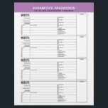 Grundlegender Kennworttracker mit Benutzernamen un Flyer<br><div class="desc">Ein großartiges Design,  um Ihre Passwörter zu organisieren. Dieses Design enthält einen Bereich,  in dem Sie oben Ihren Namen hinzufügen können. Andere Bereiche beinhalteten grundlegende Passwortinformationen für Benutzername und Passwort. Sie können das Bar oben ändern.</div>