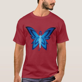 Grundlegender langer Hülsen-T - Shirt der blauen