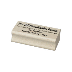 Grundlegender personalisierter Familienname plus Gummistempel