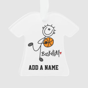 Grundlegender Strichmännchen-Basketball-Spieler Ornament