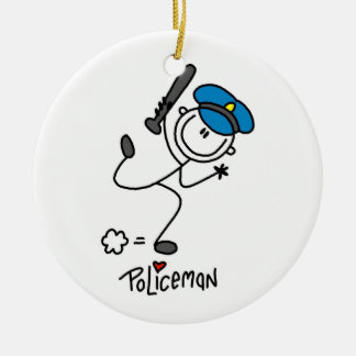 Grundlegender Strichmännchen-Polizei-Offizier Keramik Ornament