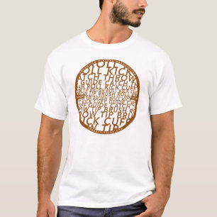 Grundlegender T Brown Entwurf des Vokabular-(2009) T-Shirt